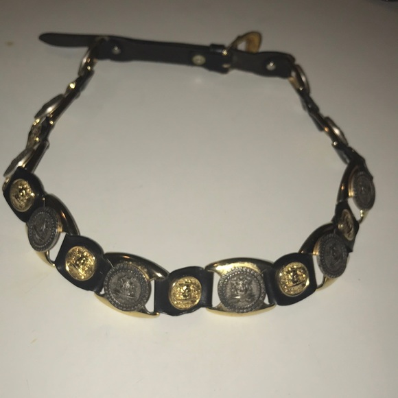 Versace Accessories - SOLD VTG Versace Estro Verse Medusa Medallion Belt